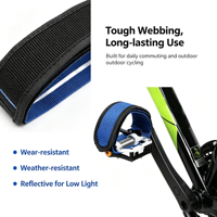Sangles de pied pour vélo à pignon fixe KRT KRT-HL2072, pédales en PVC ultra-légères, bandes de fixation pour muselière de chien, sangles de jambe, bande auto-agrippante double