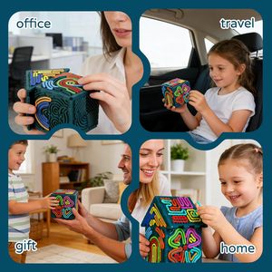 Tavola Sensoriale 3D Anti-Stress per Ansia, Autismo, <span class=keywords><strong>ADHD</strong></span>, 30 Corde in Silicone Silenziose, Calmanti, per Concentrazione, Regalo per Ragazze e Ragazzi - Product Image 6