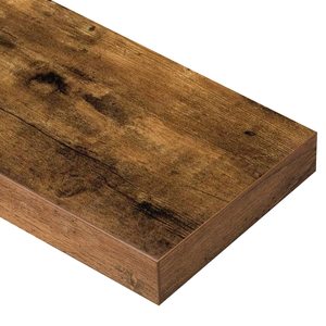 Bathroom Floating <b>Shelves</b> 16 Inch Set Of 2 Rustic Brown <b>Wall</b> <b>Mounted</b> <b>Shelf</b> Over Toilet Farmhouse Decor - Product Image 3