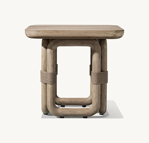 كرسي خارجي من خشب الساج مع كرسي شمسي مقاوم للماء للفناء أو المسبح - Product Image 5