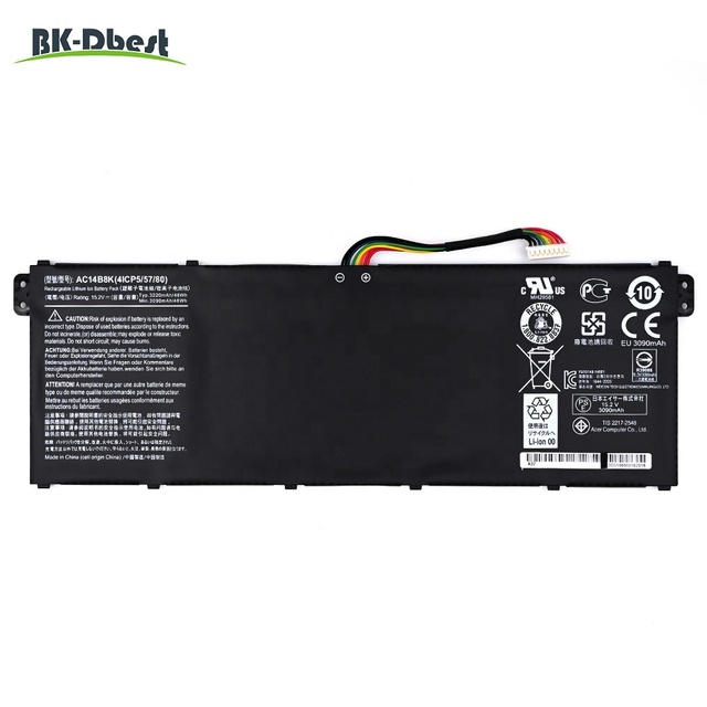 15.2V 48WH AC14B8K Replacement Battery for Acer Aspire ES1-111/433G/531/B115 V3-371 MS2392 AC14B8K AN515-52/51 Laptop Battery