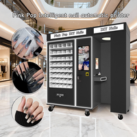 Distributeur automatique d'impression et de décoration 3D pour nail art avec plusieurs options de paiement et surveillance à distance
