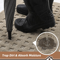 Tapis de porte de bienvenue intérieur très absorbant et tapis de porte antidérapant avant Dirt Trapper