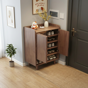 Mueble Zapatero Moderno de Madera con 5 Estantes, Mueble de Almacenamiento Independiente para Entrada, Estilo Escandinavo - Product Image 3