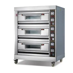 Guangzhou glead barato microondas francês mini miwe ideal bigorna deck forno 2 bandeja único regulador Malásia deck