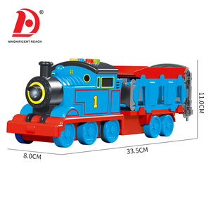 Jouet de train à friction pour enfants, <span class=keywords><strong>locomotive</strong></span> à inertie avec wagon de marchandises détachable, véhicule éducatif précoce pour garçons et filles - Product Image 4