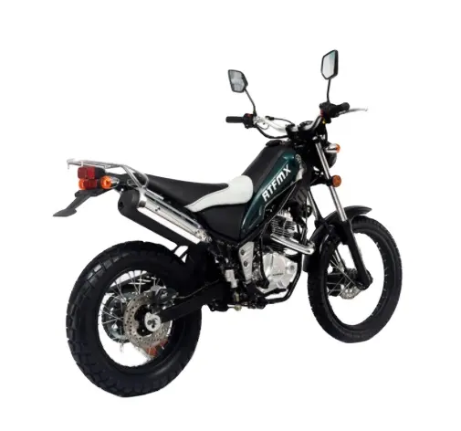 2023オフロードバイクZFMOTO150CC ELECTRIC/KICK START ROUND HEADLIGHT SPOKE WHEEL DISC BRAKES REAR CARRIER