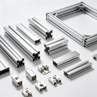 Profilés en aluminium CNC Oxman 14x14mm, profilés d'extrusion en aluminium