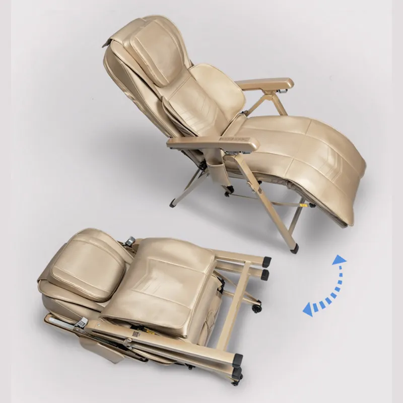 להקל על לחץ להירגע נוחות קיפול משולש OEM התאמה אישית חשמלי עיסוי עור מפוצל כורסת כיסא ספה התאמה אישית גוף