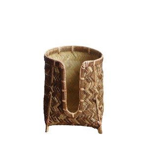 Handmade Bamboo Woven Cup Holder Purple Bamboo Natural Color U Shape Tea Ceremony Accessory For <b>Teacup</b> Storage - Product Image 5