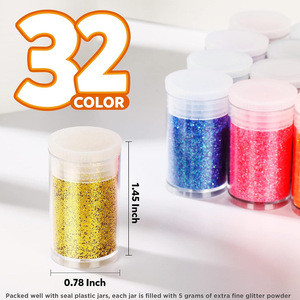 Poudre de paillettes hexagonales en polyester rouge, bleu, vert, or, argent, forme diamant, paillettes en vrac pour nail art, cosmétiques, slime - Product Image 5