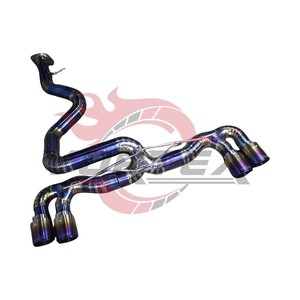 Vortex Titanium Valvetronic Catback Exhaust fits BMW 1M Coupe E82 N54 Racing Muffler with Pie-cut Welding Burned Blue Tips - Product Image 1