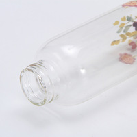 Lave-vaisselle 350ML, 500ML, 700ML, 750ML, 1000ML, meilleure bouteille d'eau en verre Borosilicate sans BPA avec manchon et couvercle
