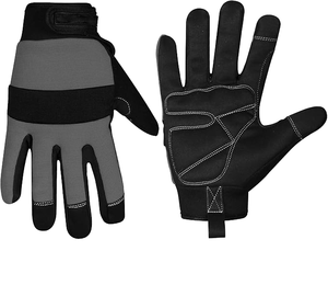 Guantes de Trabajo para Hombre con Pantalla Táctil, Palma Acolchada para Reducción de Vibraciones, Construcción Mecánica, Trabajo Ligero, Muñequera Ajustable - Product Image 1