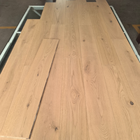 Parquet en chêne blanc de luxe, rustique, pour intérieur, en bois massif, à larges lames, style français