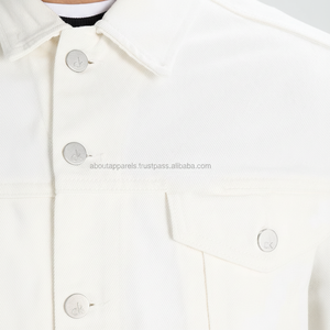 Chaqueta vaquera de camionero personalizada, chaqueta vaquera unisex ajustada con cuello Polo y letras de camión bordadas, a prueba de viento, técnica de lavado de zorro de invierno, blusa lisa - Product Image 1