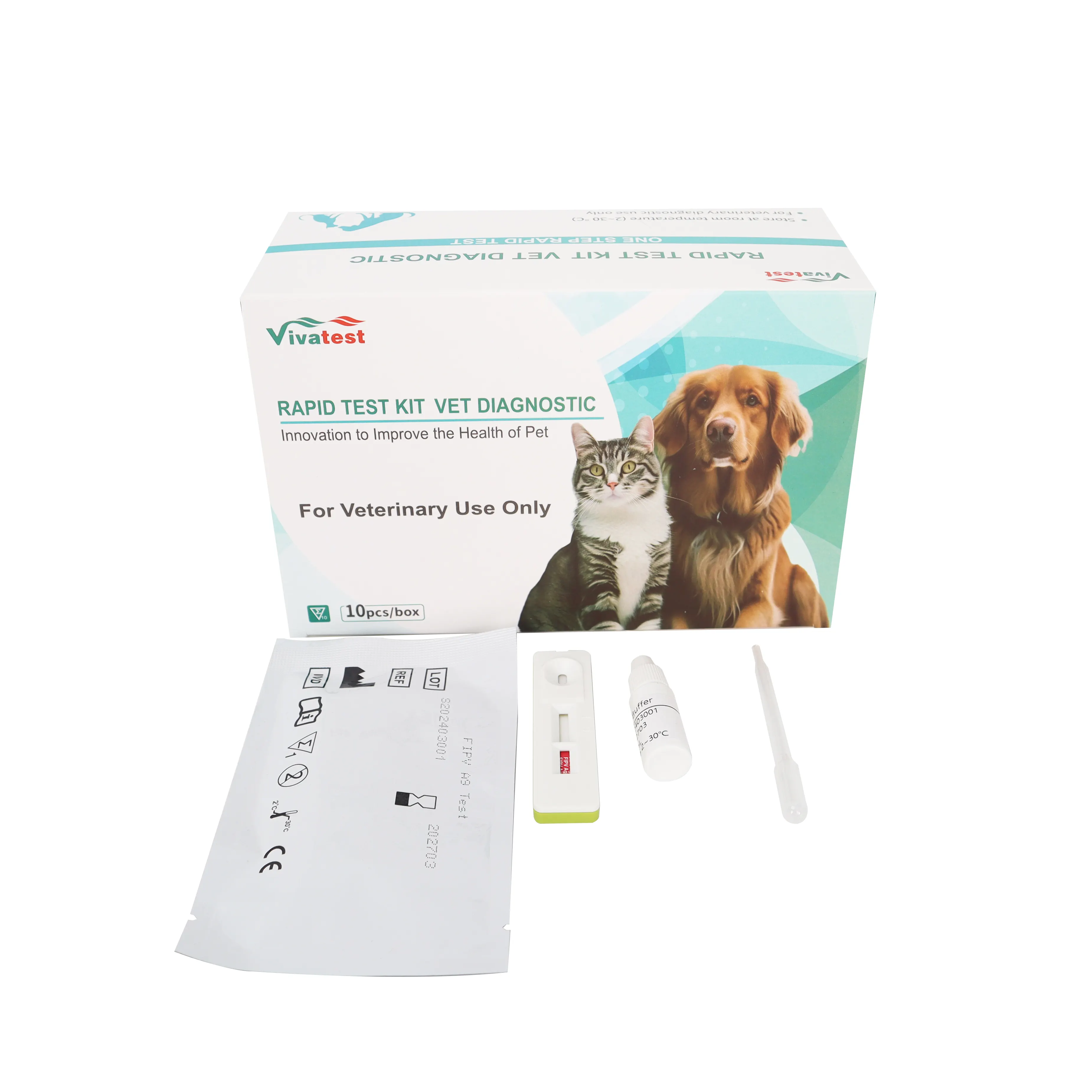 Заводская оптовая продажа, набор для экспресс-тестирования на антиген Fipv, диагностический набор для лечения болезней животных/набор для тестирования Fipv Ag Fip