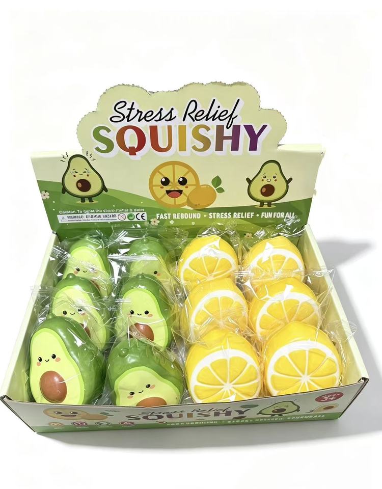 Simulated Fruit and Vegetable Squeezing Toy Avocado, Onion, Lemon Slow ...