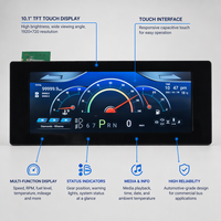 Layar Panel Sentuh Kapasitif TFT 10,25 Inci untuk Panel Instrumen Bus Komersial, Resolusi 1290x720, Kecerahan Tinggi, 16,7 Juta Warna, Lebar