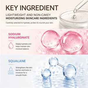 Crème Hydratante Teintée Éclatante pour le Visage au Collagène, Niacinamide, Vitamine C, Squalane et Acide Hyaluronique – Végane, Éclaircissante et Illuminatrice Quotidienne - Product Image 4
