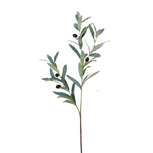 <span class=keywords><strong>Prix</strong></span> usine 74 cm <span class=keywords><strong>tige</strong></span> unique plantes d'olive artificielles branches feuilles pour la décoration de mariage de festival à la maison - Product Image 1