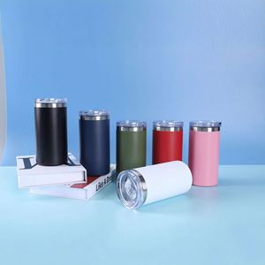 16oz <b>Mug</b> Sublimation Handle Cup Stainless Steel Vacuum Insulated Cup Office Transparent Lid Coffee Cup - Product Image 4