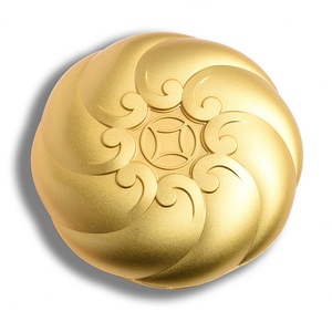 Caja de Joyería Decorativa para el Hogar, con Relieve, de Metal Dorado de Lujo, de Alta Calidad, con Forma Contemporánea - Product Image 6