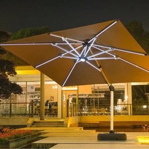 Tira de luces LED solares para exteriores, sombrilla <span class=keywords><strong>grande</strong></span> romana para patio, sombrilla impermeable para Villa, <span class=keywords><strong>terraza</strong></span>, muebles de jardín para hoteles - Product Image 2