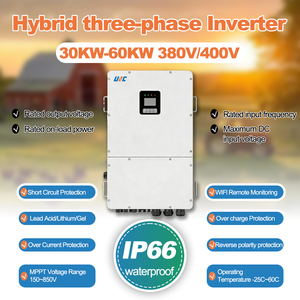 UNC 50kw 3상 온/오프 그리드 하이브리드 인버터 <span class=keywords><strong>380v</strong></span>/400V 4MPPT 150v/200v/250v/300v 8개 병렬 연결 가능 IP65/IP66 RS485/CAN/<span class=keywords><strong>UPS</strong></span>/WiFi - Product Image 2