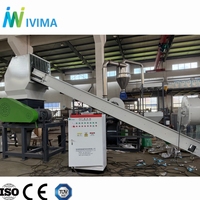 Ligne de lavage des bouteilles en PET usagées IVIMV / Ligne de recyclage du plastique / Machine à retirer les étiquettes des bouteilles en PET / Machine à broyer le plastique