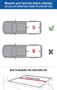 Couverture de benne rigide rétractable à trois volets de haute qualité, étanche et verrouillable, pour Chevrolet/GMC, benne <span class=keywords><strong>extra</strong></span> courte 5FT, noire - Product Image 2