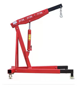Grúa hidráulica plegable de alta calidad 2T, elevador vertical con polea, grúa hidráulica de taller, grúa elevadora de motores - Product Image 1