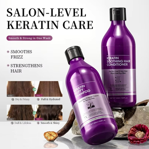 HUNMUI Kit de Soins Capillaires Kératine Shampooing et Après-Shampooing Anti-Frisottis Renforce la Fibre Capillaire Facilite le Démêlage Marque Privée - Product Image 3