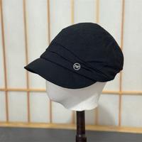 Gorra Ecuestre Plisada de Algodón y Lino 2026, Visera Plana, Ligera, Transpirable, Estilo Retro, para Mujer, Primavera/Verano