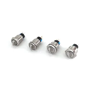 16mm 19mm 22mm Mini Rotary Switch Second Gear Selective Rotary Stainless Steel Latching Push Button Switch