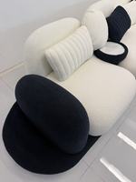 Canapé d'angle modulable Pebble 2026, nouveau modèle, style minimaliste italien, irrégulier, pour la maison, vente en gros usine