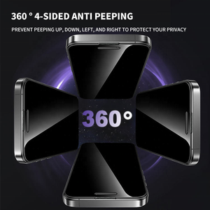 Film de protection anti-espion 360° 0,33 mm 2.5D ROHS REACH avec logo autocollant pour iPhone 14 15 16 17 Pro Max – Bouclier <span class=keywords><strong>incassable</strong></span> - Product Image 2