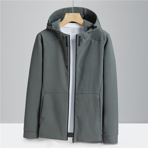 Men's Waterproof Hooded Softshell Jacket Outdoor Fleece Warm Autumn Winter Workwear Custom Logo Printing - Product Image 1