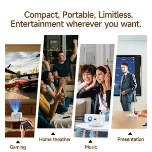 Projecteur Home Cinéma LCD 720P avec décodage 8K HY300 MAX Nouveau 400 ANSI Android 14 Mise au point automatique BT5.4 & WiFi 6 Portable - Product Image 4