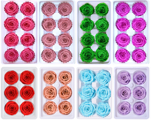 Ramo de flores para decoración de habitación de Bodas de San Valentín, producto terminado DIY, caja de rosas eternas, rosas preservadas, 5-6cm, cabeza de rosa de grado <span class=keywords><strong>A</strong></span> - Product Image 2