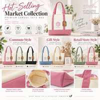 Sac fourre-tout en toile rose écologique en gros, personnalisable avec logo, sac de courses en coton – Offre spéciale