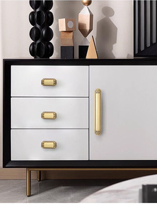 New Chinese-style cabinet <b>door</b>, high-end and luxurious antique <b>copper</b> cabinet and wardrobe <b>door</b> handles - Product Image 3