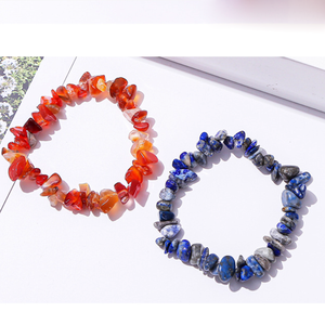 Bracelet irrégulier en perles de gravier Quartz dégringolé Bracelet <span class=keywords><strong>pour</strong></span> femmes Vente en gros naturel améthyste fluorite cristal puces - Product Image 6