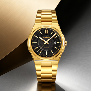 <b>Men's</b> Quartz <b>Watch</b> Custom Logo High Quality Stainless Steel Band Analog Dial Date Thin Case Luxury Business Wristwatch Wholesale - Product Image 3