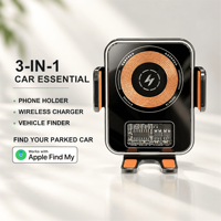 Traceur GPS certifié Apple Find My avec support pour smartphone, charge sans fil 15W et localisation mondiale