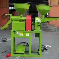 Échantillon gratuit vente automatique 1 tonne par heure mini moulin à riz et broyeur de poudre ensemble combiné décortiqueuse en Corée avec moteur