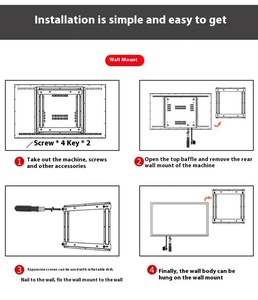 شاشة 65 بوصة 43 49 86 مثبتة على الحائط ، عرض مشغل 55 ، لوحة - Product Image 5