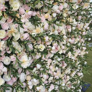 Fondo de Pared 3D con Rosas Enrolladas, Decoración para Bodas y Fiestas, Flores Decorativas, Hojas Verdes, Planta Artificial - Product Image 5