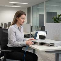 Nuevo Switch Cisco Catalyst 9200L C9200L-24T-4X-E Original de 24 Puertos de Datos con 4x10G SFP+ Uplinks, Network Essentials L3 Administrado, en Stock