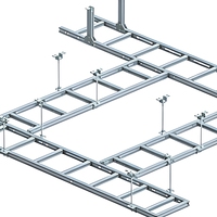 Plateau d'échelle en alliage d'aluminium anodisé avec capacité de charge de 100 à 300 kg, dimensions personnalisables pour la gestion des câbles industriels et de télécommunications